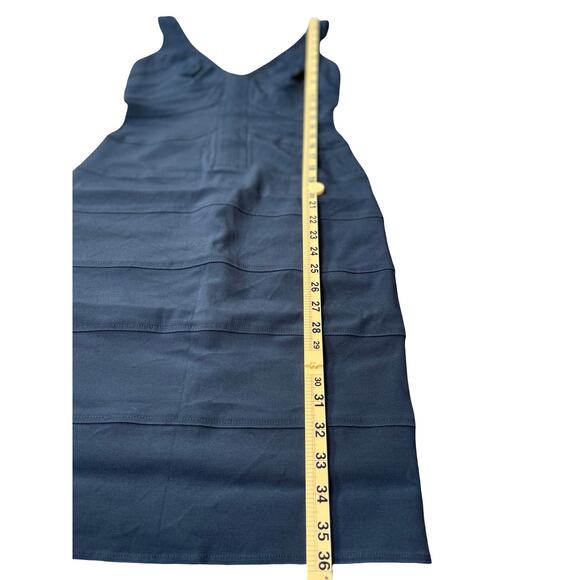 Bianca Nero Black Bandage Bodycon V Neck Stretch Slimming Dress - Small est. - Picture 11 of 12